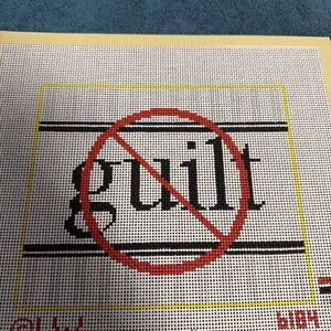 Needlepoint Canvas 7.5” X 6.5” 14ct No Guilt